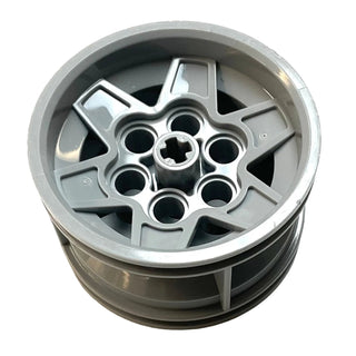 Wheel 43.2mm D. x 26mm Technic Racing Small, 6 Pin Holes, Part# 56908 Part LEGO® Light Bluish Gray