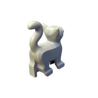 Cat, Standing with Black Eyes, Bright Pink Nose, Light Bluish Gray Muzzle Pattern, 13786pb05 LEGO® Animals LEGO®