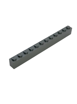Brick 1x12, Part# 6112 Part LEGO® Dark Bluish Gray 1 Part