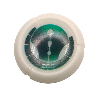 Throwing Disk with Bionicle Kanoka 265 Ga-Metru Pattern, Part# 32171pb079 Part LEGO® Glow In Dark Opaque