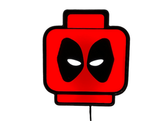 Lighted Wall Art Display Case BigKidBrix Deadpool