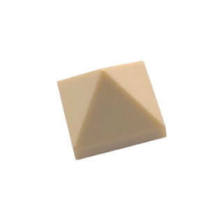 Slope 45 1 x 1 x 2/3 Quadruple Convex Pyramid, Part# 22388 Part LEGO® Tan
