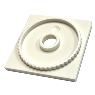 Turntable 4 x 4 Square Base, Locking, Part# 61485 Part LEGO® White