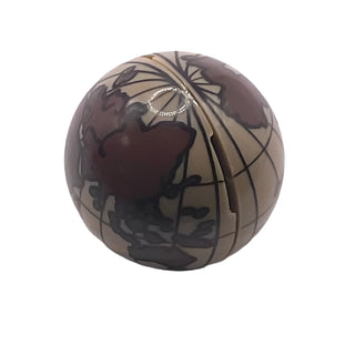 Globe (Cylinder Hemispheres 2x2 with Dark Brown Globe Patterns), Part# 61287pb005 + 61287pb006 Part LEGO® Dark Tan Sealed in Bag