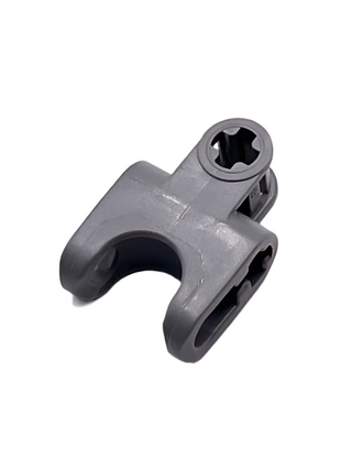 Technic, Axle Connector 2 x 3 with Ball Joint Socket - Closed Sides, Straight Forks with Open Axle Holes, Part# 93571 Part LEGO® Dark Bluish Gray