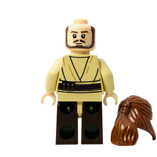 Qui-Gon Jinn - Dark Brown Legs, Dark Brown Beard - Sw1404 Minifigure LEGO®