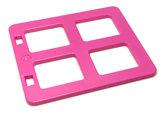 Duplo Door/Window Pane 1x4x3 with Same Size Pane Corners, Part# 90265 Part LEGO® Dark Pink