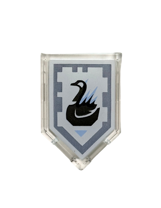 Tile, Modified 2 x 3 Pentagonal with Nexo Power Shield Pattern - Goose Bumps, Part# 22385pb110 Part LEGO®