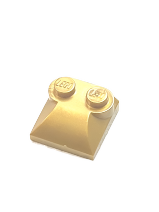 Slope, Curved 2 x 2 x 2/3 with 2 Studs and Curved Sides, Part# 47457 Part LEGO® Flat Dark Gold