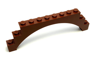 Arch 1x12x3 (Raised Arch with Five Cross Support), Part# 18838 Part LEGO® Reddish Brown  