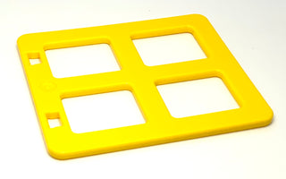 Duplo Door/Window Pane 1x4x3 with Same Size Pane Corners, Part# 90265 Part LEGO® Yellow