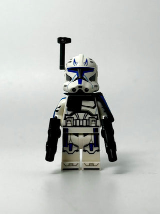 Clone Trooper Captain Rex, 501st Legion (Phase 2) - Blue Cloth Pauldron, Rangefinder, Printed White Arms - sw1315 Minifigure LEGO®   