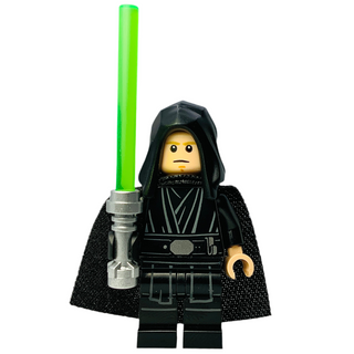 Luke Skywalker, Jedi Master (Black Hood and Cape), sw1191 Minifigure LEGO® With Hood and Cape - With Lightsaber
