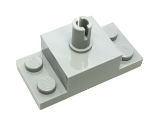 Brick, Modified 2x2 with Top Pin and 1x2 Side Plates, Part# 30592 Part LEGO® Light Bluish Gray