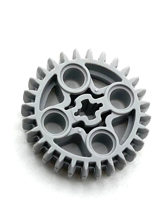 Technic, Gear 28 Tooth Double Bevel, Part# 46372 Part LEGO® Light Bluish Gray