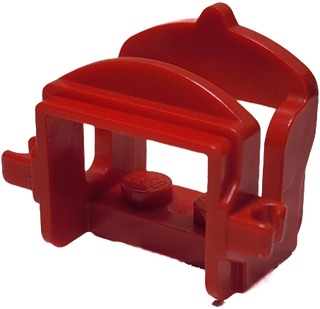 LEGO® Horse Saddle with Two Clips, 4491b Part LEGO® Red