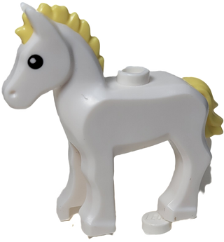 Horse Foal, 82445pb02, Bright Lt Yellow Mane LEGO® Animals LEGO®