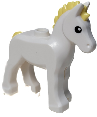 Horse Foal, 82445pb02, Bright Lt Yellow Mane LEGO® Animals LEGO®
