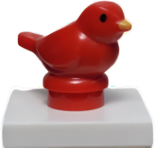 Bird Small with Black Eyes, 41835pb01 LEGO® Animals LEGO® Red