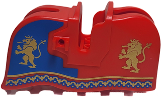 Horse Barding, Smooth Edge with Gold Lions and Border and Blue Panel Pattern LEGO® Animals LEGO®