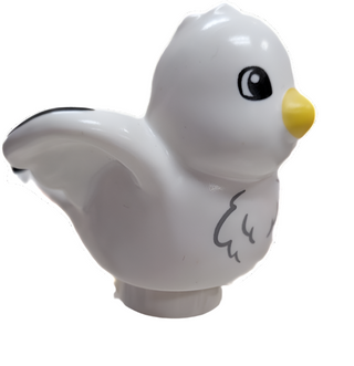 Duplo Bird with Black Wing Tips, 27370pb04 LEGO® Animals LEGO®