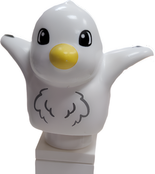 Duplo Bird with Black Wing Tips, 27370pb04 LEGO® Animals LEGO®