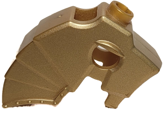 Horse Battle Helmet, Stud on Top, 3 Neck Plates - 89524 LEGO® Animals LEGO® Metallic Gold