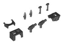 Clone Trooper Accessory Pack, Part# 61190 Part LEGO® Black
