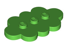 Tile Modified, 3x5 Cloud, Part# 35470 Part LEGO® Bright Green  