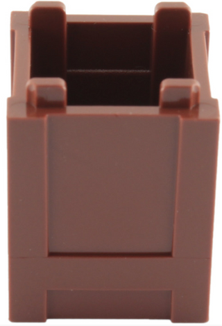 Container, Box 2x2x2 with Top Opening, Part# 61780 Part LEGO® Reddish Brown  