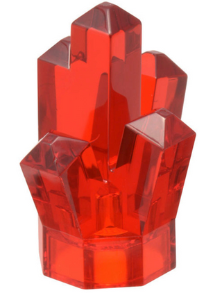 Rock 1x1 Crystal 5 Point Part# 52 Part LEGO® Trans-Red
