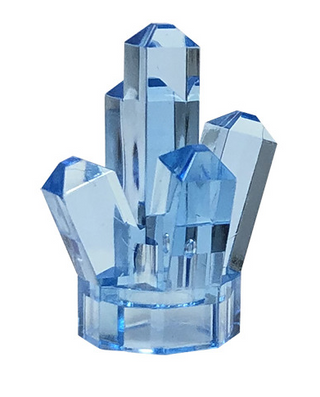 Rock 1x1 Crystal 5 Point Part# 52 Part LEGO® Trans-Medium Blue