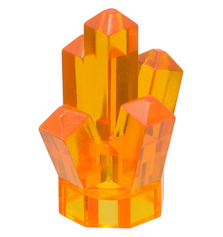 Rock 1x1 Crystal 5 Point Part# 52 Part LEGO® Trans-Orange