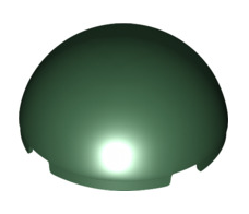 Cylinder Hemisphere 4x4, Part# 86500 Part LEGO® Dark Green  