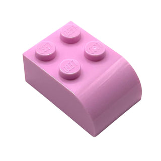 Slope, Curved 3x2 with 4 Studs, Part# 6215 Part LEGO® Bright Pink