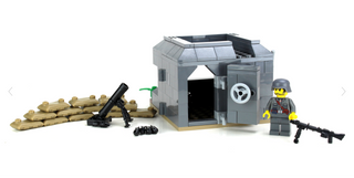 Army WW2 German Bunker Custom Set Building Kit Battle Brick