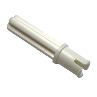 Technic, Axle 2L with Pin without Friction Ridges, Part# 65249 Part LEGO® White