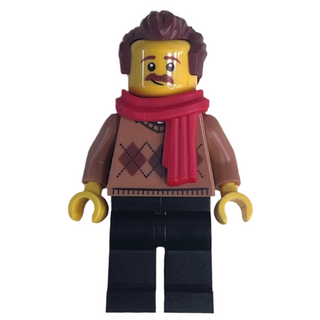 Dad - Argyle Sweater with Red Scarf, hol254 Minifigure LEGO®