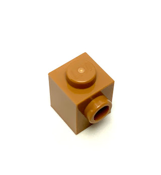 Brick, Modified 1x1 with Stud on Side, Part# 87087 Part LEGO® Medium Nougat  