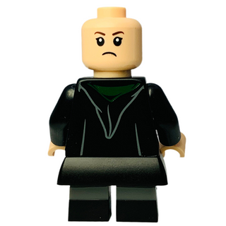 Pansy Parkinson - Slytherin Robe Clasped, Black Skirt, Black Short Legs with Dark Bluish Gray Stripes, hp492 Minifigure LEGO®