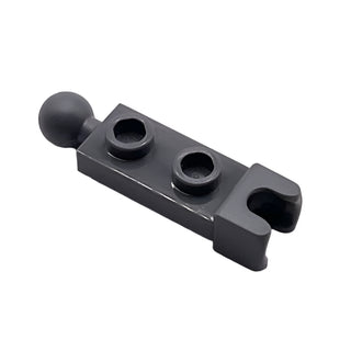 Plate, Modified 1x2 with Tow Ball and Small Tow Ball Socket on Ends, Part# 14419 Part LEGO® Dark Bluish Gray