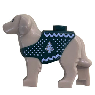 Dog, Labrador / Rescue Dog with Holiday Sweater, 105143pb04 Minifigure LEGO®