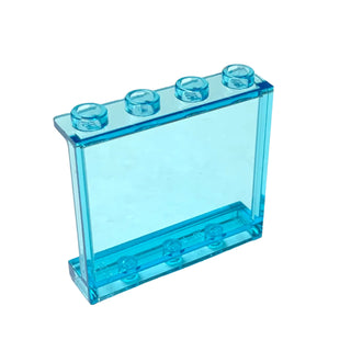 Panel 1 x 4 x 3 with Side Supports - Hollow Studs, Part# 60581 Part LEGO® Trans-Light Blue