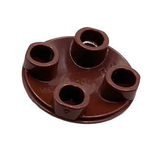 Plate, Round 2x2 with Rounded Bottom (Boat Stud), Part# 2654 Part LEGO® Reddish Brown