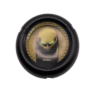 Throwing Disk with Bionicle Bamboo Miru Mask Pattern, Part# 32171pb005 Part LEGO® Black Very Good