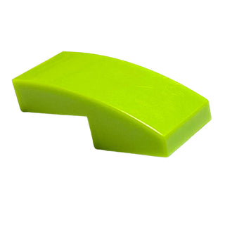 Slope, Curved 2 x 1 x 2/3, Part# 11477 Part LEGO® Lime 1 Part