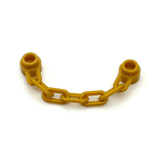 Chain with 5 Links, Part# 92338 Part LEGO® Pearl Gold  