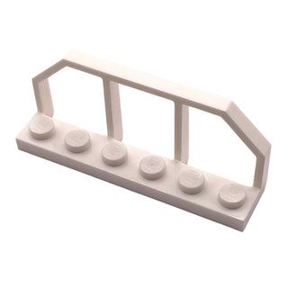 Plate, Modified 1x6 with Train Wagon End/Fence, Part# 6583 Part LEGO® White 1 Part