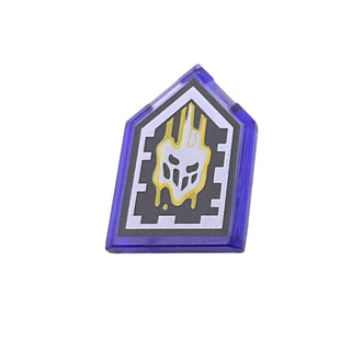 Tile, Modified 2 x 3 Pentagonal with Nexo Forbidden Power Shield Pattern - Malicious Melting, Part# 22385pb115 Part LEGO®