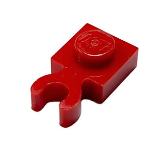 Plate, Modified 1x1 with Open O Clip Thick (Vertical Clip), Part# 4085d Part LEGO® Red